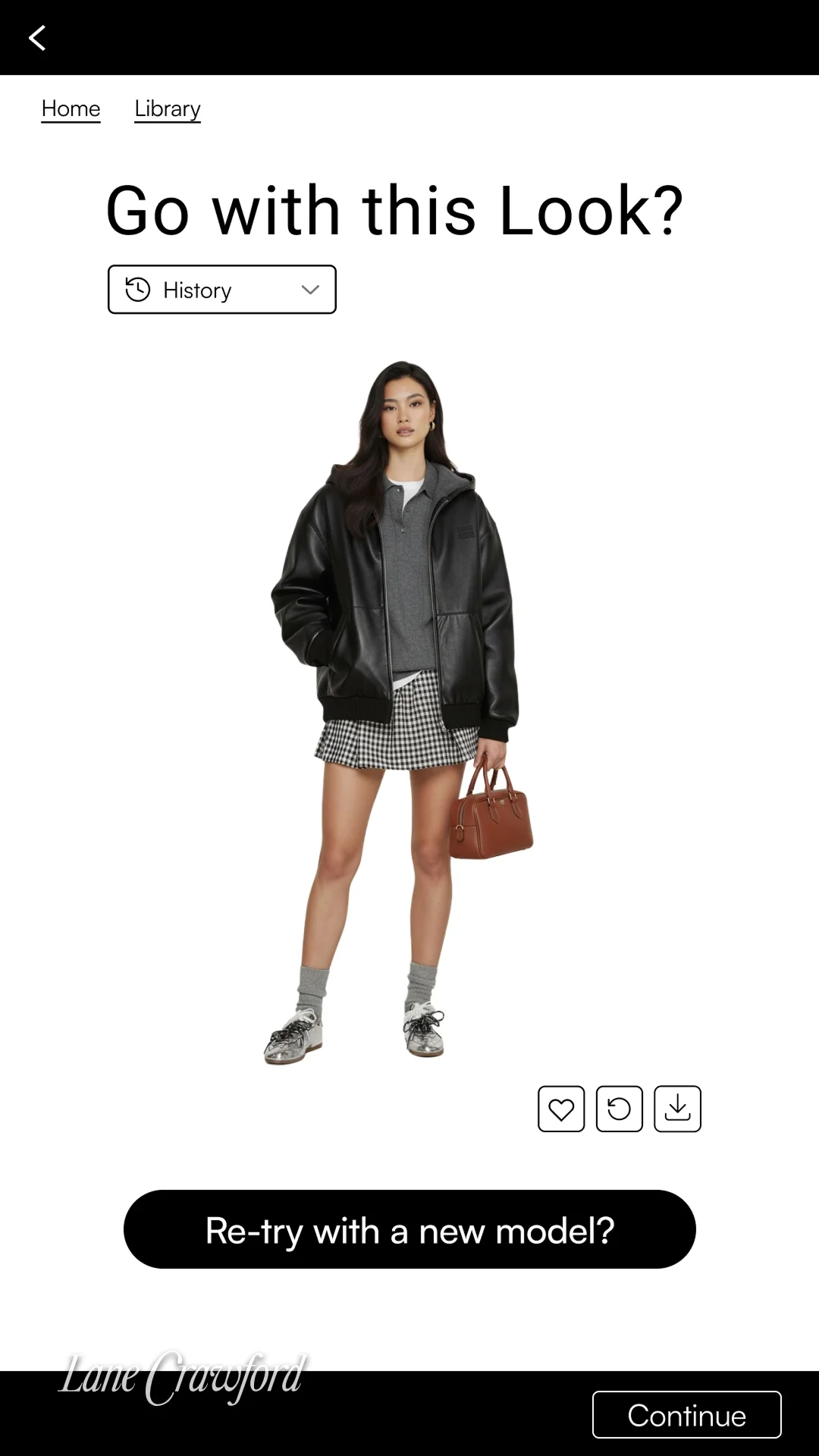 連卡佛與AiDLab合作推出的AI虛擬個人形象顧問系統介面